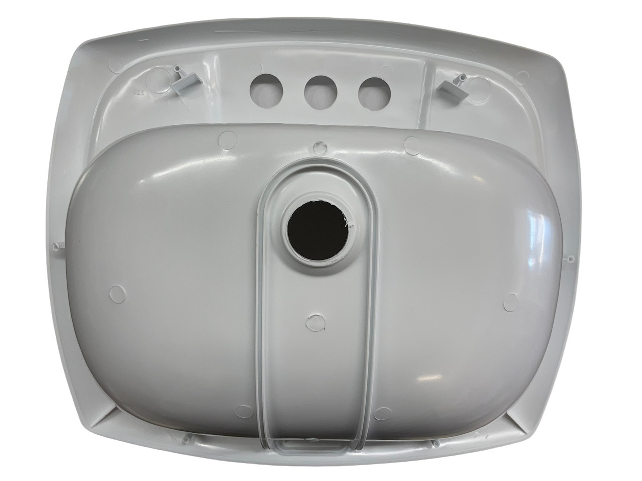 17" x 20" Plastic White Rectangular Lavatory Sink for Mobile Homes